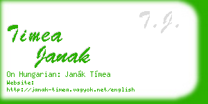 timea janak business card